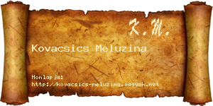 Kovacsics Meluzina névjegykártya